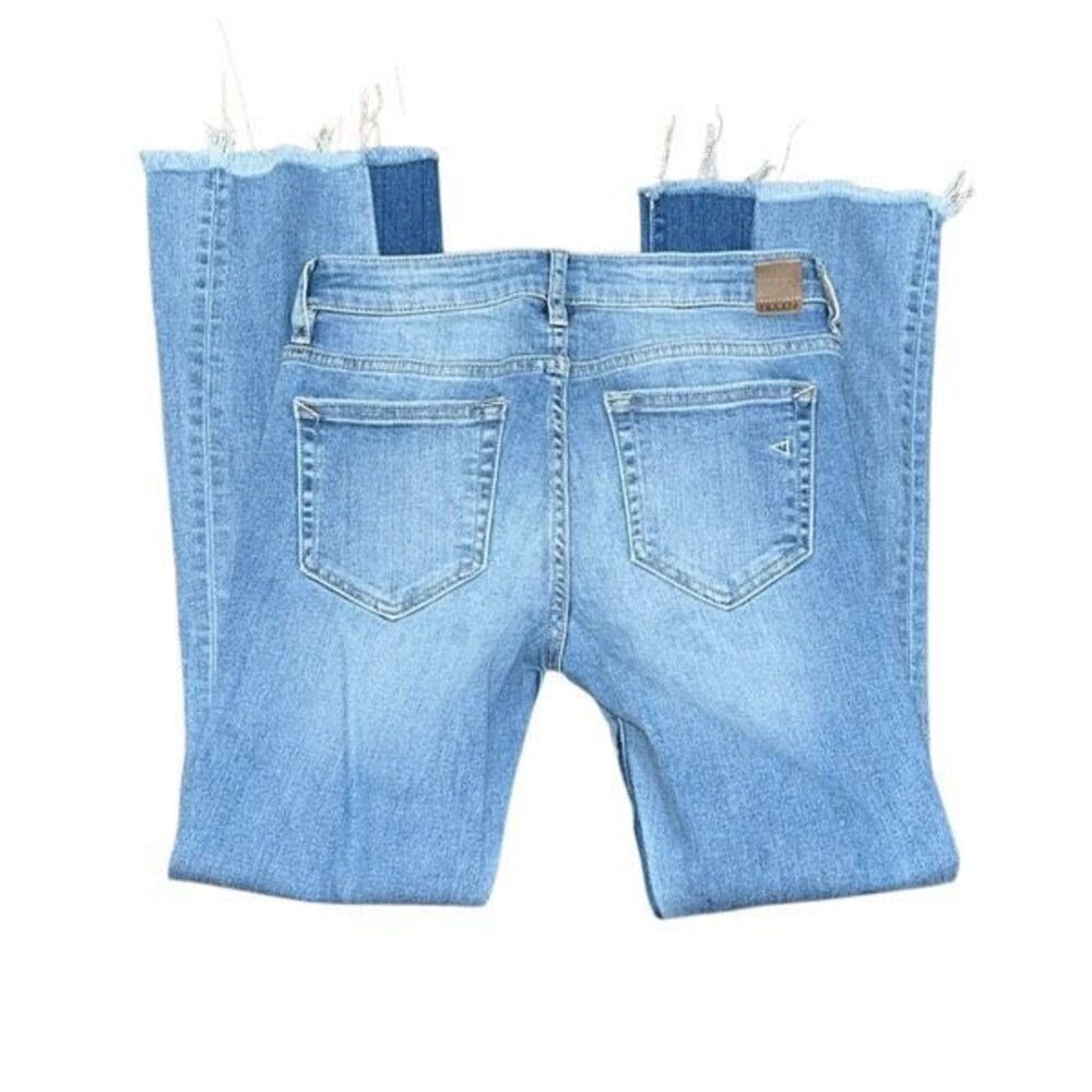 Hidden Jeans Two Tone Cropped Bell Bottom Flared Jeans Size 25 - Picture 4 of 5